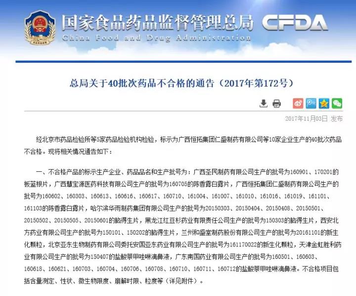 曝光！广西这些药品不合格，板蓝根片、陈香白露片都上榜了！