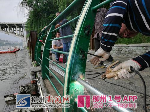 无奈，东堤路河堤护栏屡次被人锯开，竟是为了游泳图方便