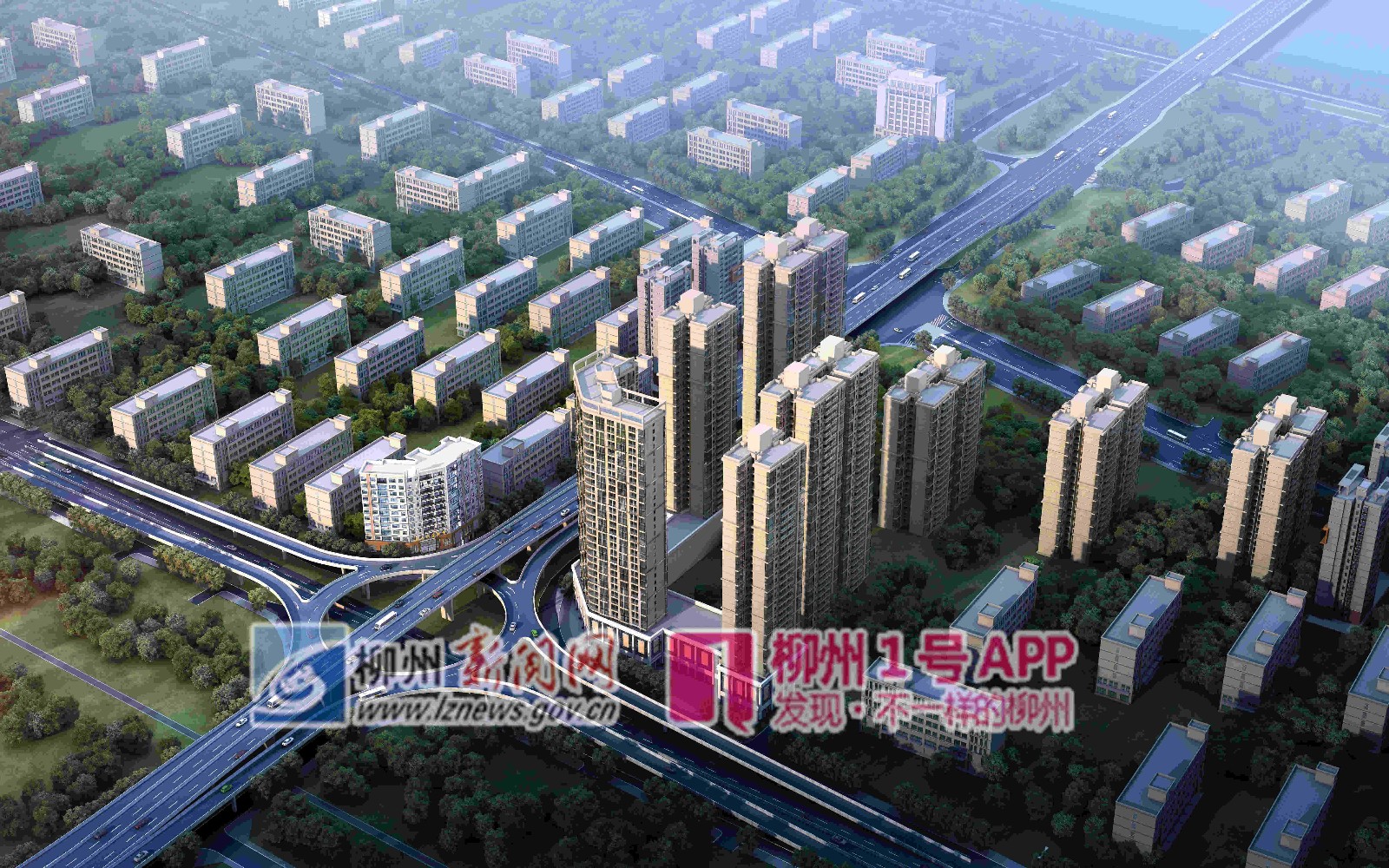 白沙大桥西岸引道立交工程效果图。.jpg