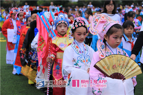 身穿戏服、手持脸谱...这一场由萌娃组成的千人戏曲操看呆了老师家长