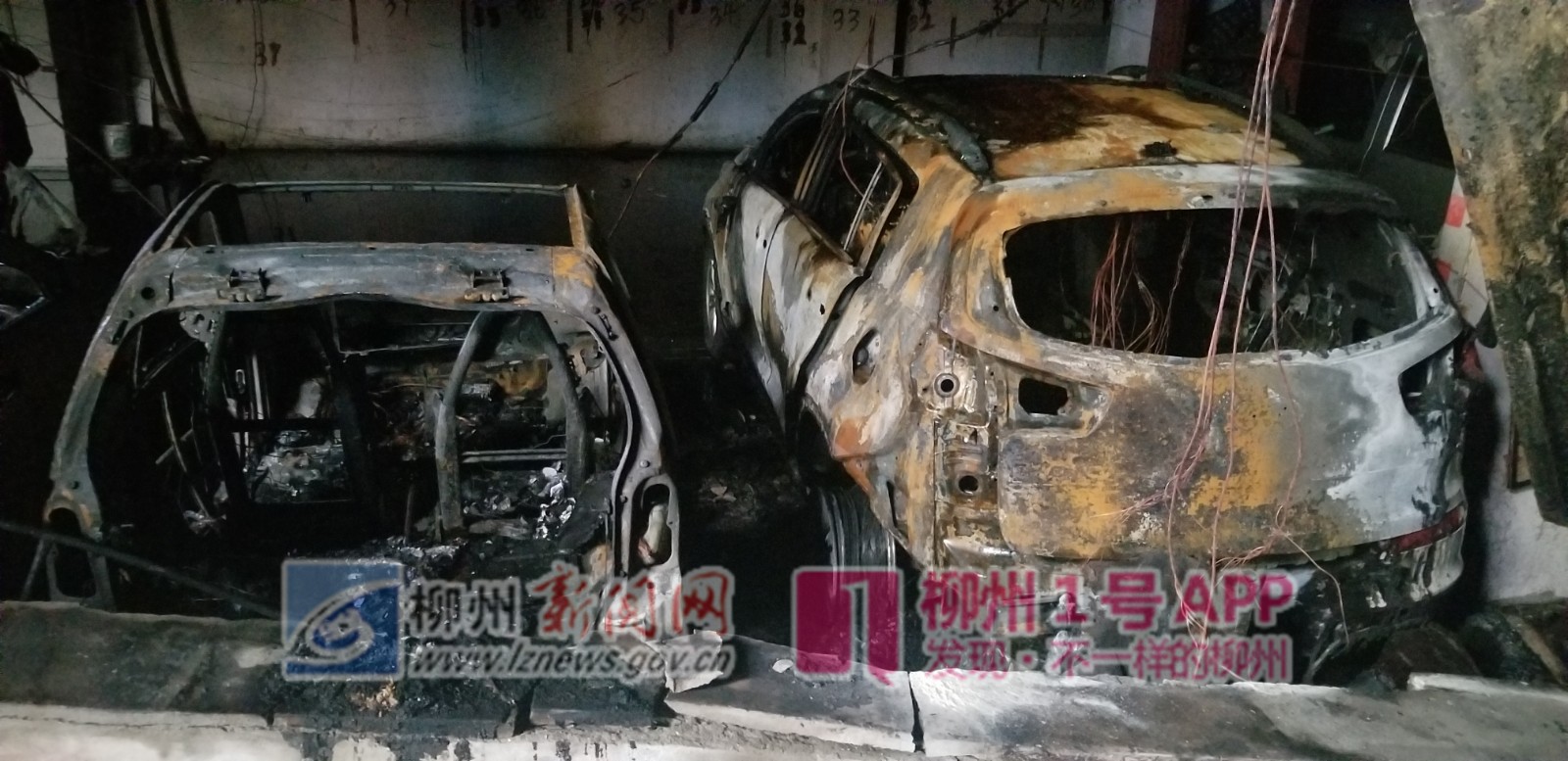 凌晨3点一场大火，雅儒路盛庭苑6辆汽车被烧，其中4辆成空架