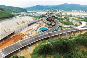 三门江立交桥主体基本完工